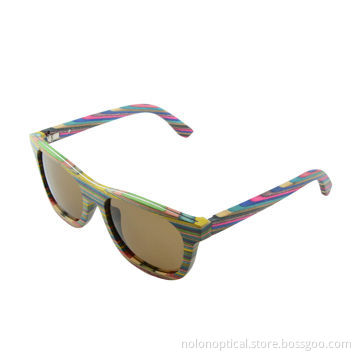 Wholesale Color Wood Sunglasses for Women, with UV Protection, OEM/ODM Orders are Welcome